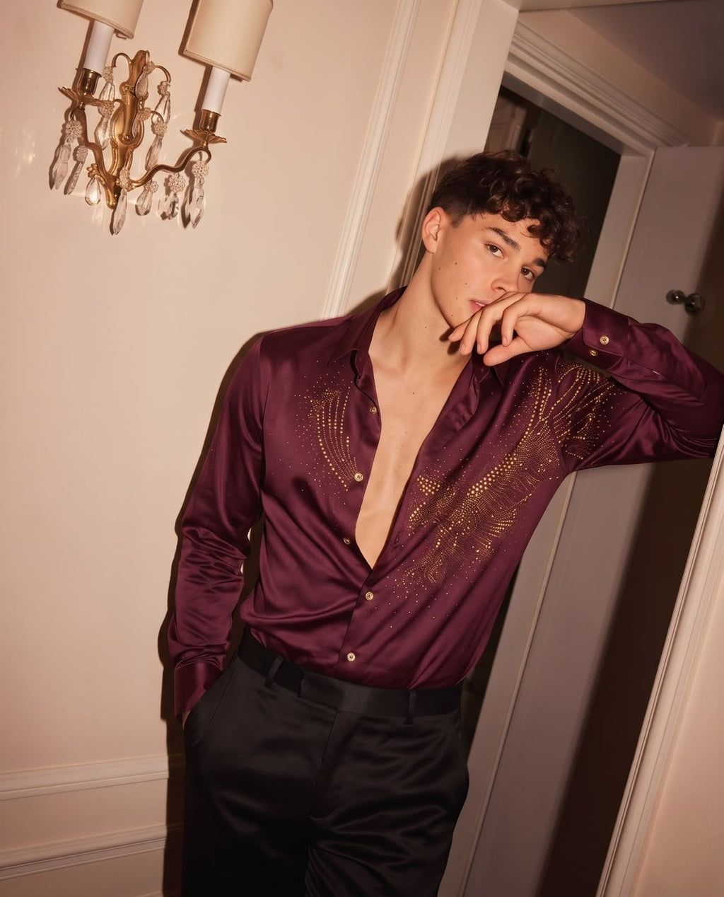 Falcon Royal Stitchless Jacquard Shirt - Wine - Under Attack