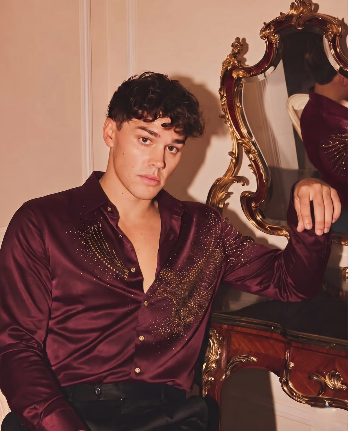 Falcon Royal Stitchless Jacquard Shirt - Wine - Under Attack