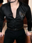 Falcon Wrinkle Free Lycra Shirt - Black - Under Attack