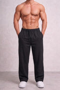 GenZ Plain Baggy Gym Trouser - Black - Under Attack