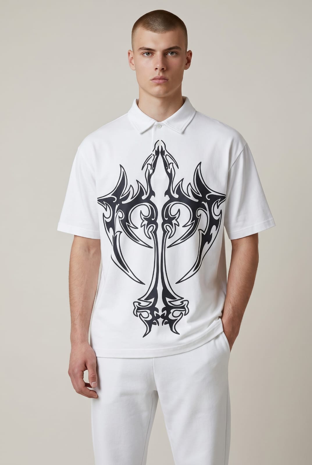 GENZ PRINTED LYCRA TSHIRT - WHITE - Under Attack