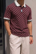 GG White Collar Polo Tshirt - Wine - Under Attack
