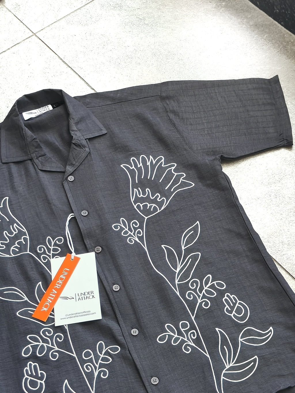 Greece Linen Textured Coord set - CHARCOAL - Under Attack