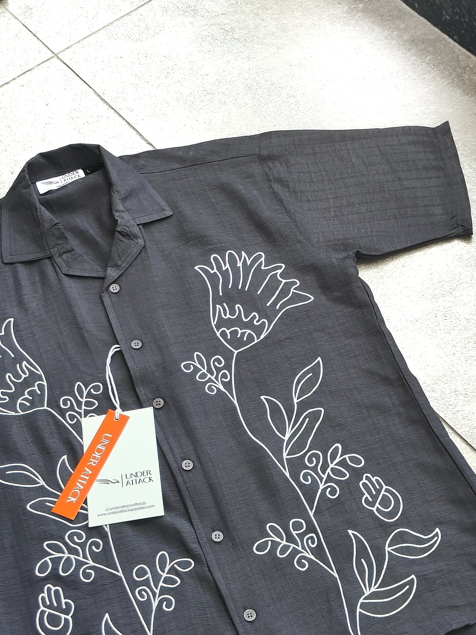 Greece Linen Textured Coord set - CHARCOAL - Under Attack