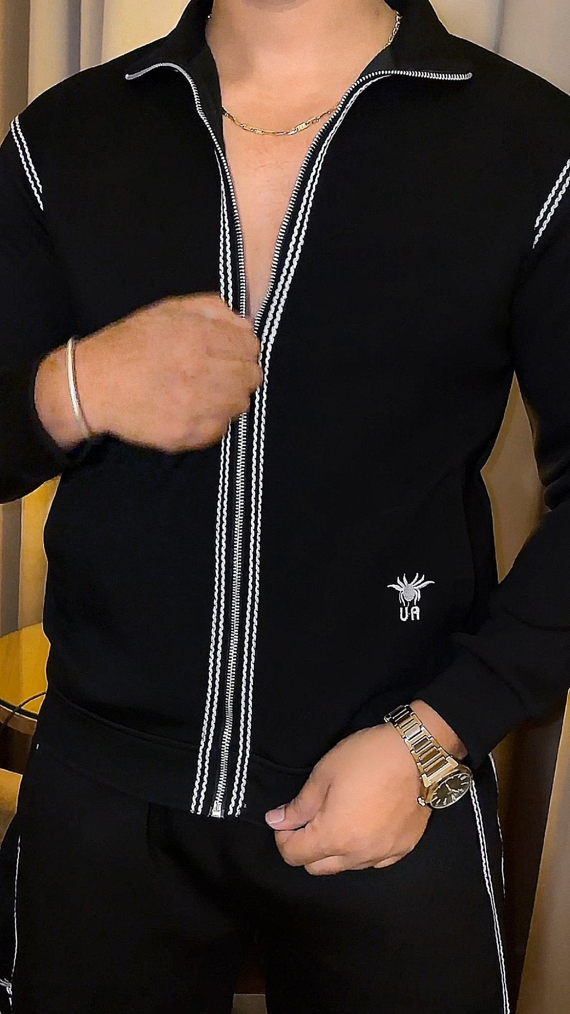 Havoc Embroidery Premium Tracksuit - Black - Under Attack