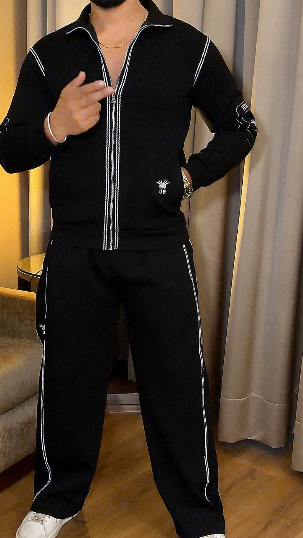 Havoc Embroidery Premium Tracksuit - Black - Under Attack