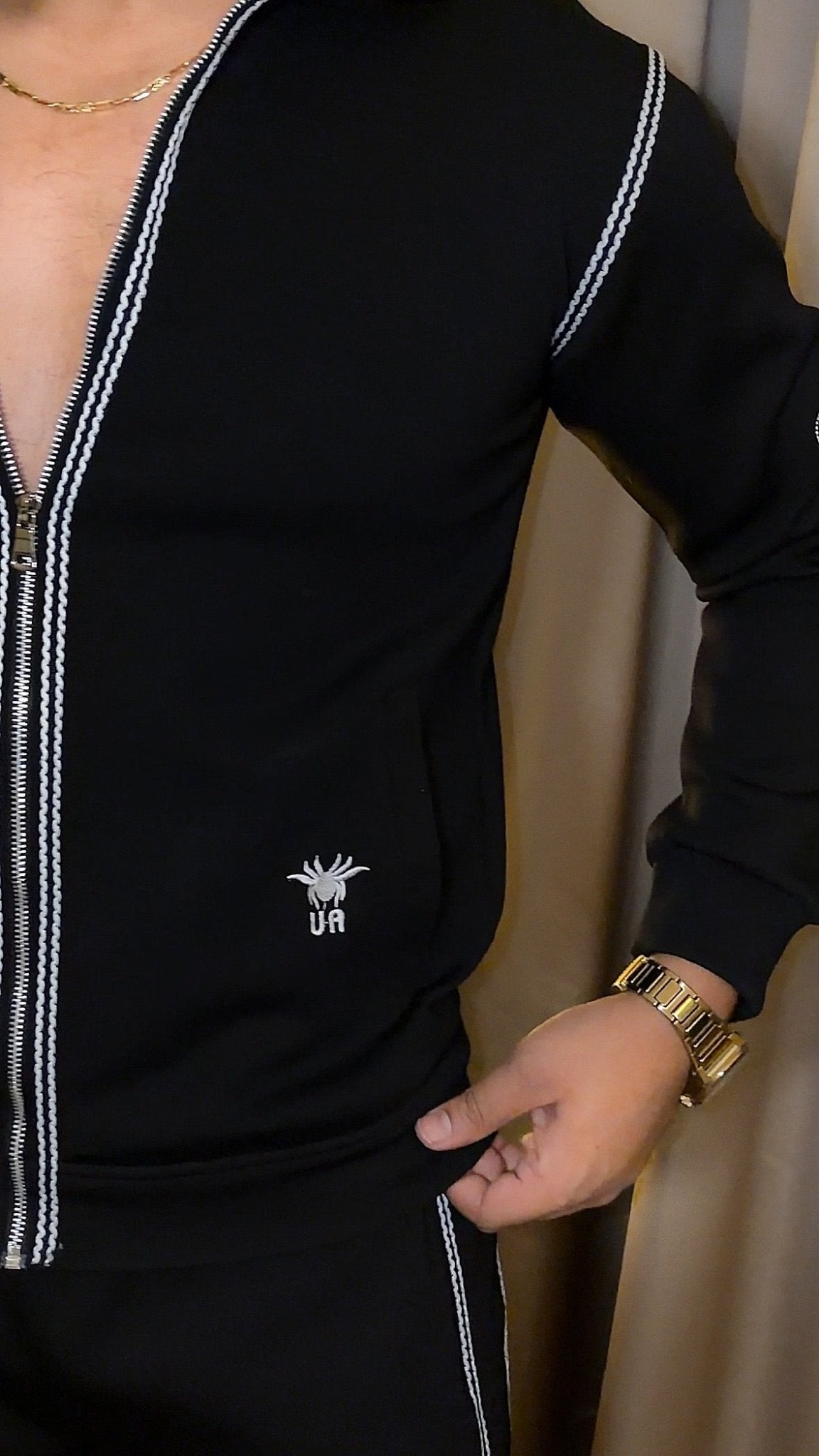 Havoc Embroidery Premium Tracksuit - Black - Under Attack