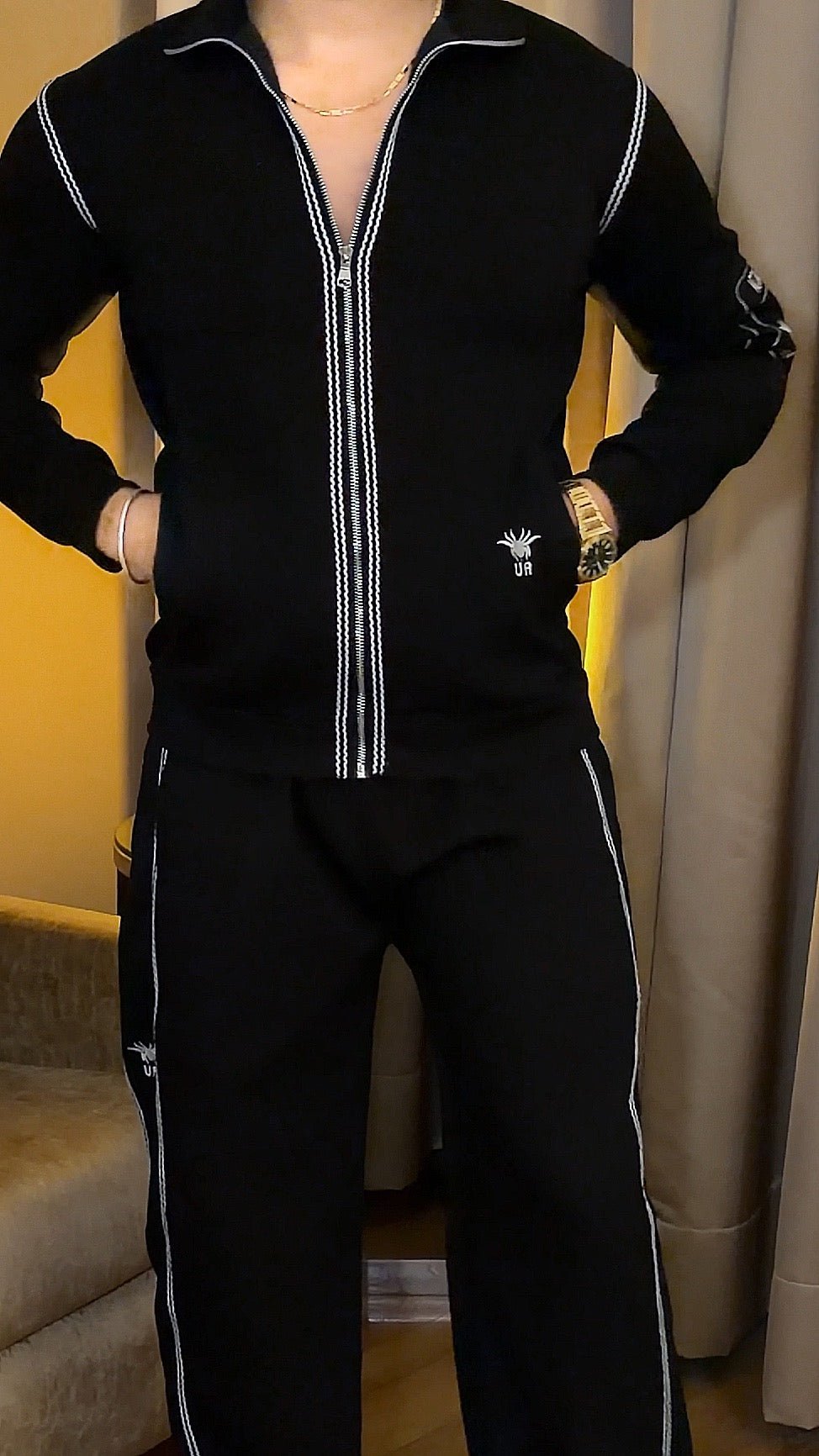 Havoc Embroidery Premium Tracksuit - Black - Under Attack