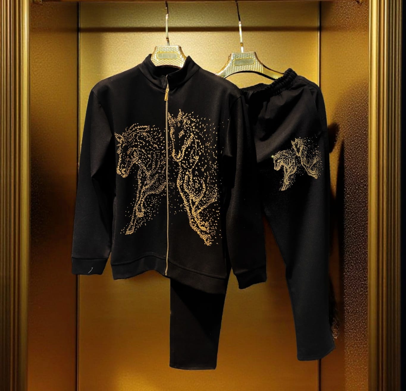 Horse Edition Jacquard Tracksuit - Black - Under Attack