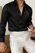 Horse Luxe Beaded Satin Shirt - Under Attack