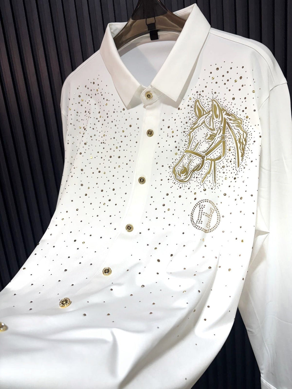 Horse Rider Royal Jacquard Shirt - WHITE - Under Attack