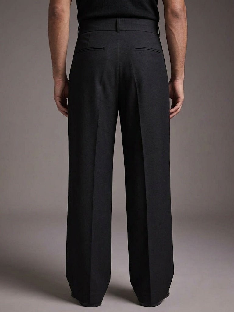 Imperial Wide Pleated Trouser - Black - Under Attack
