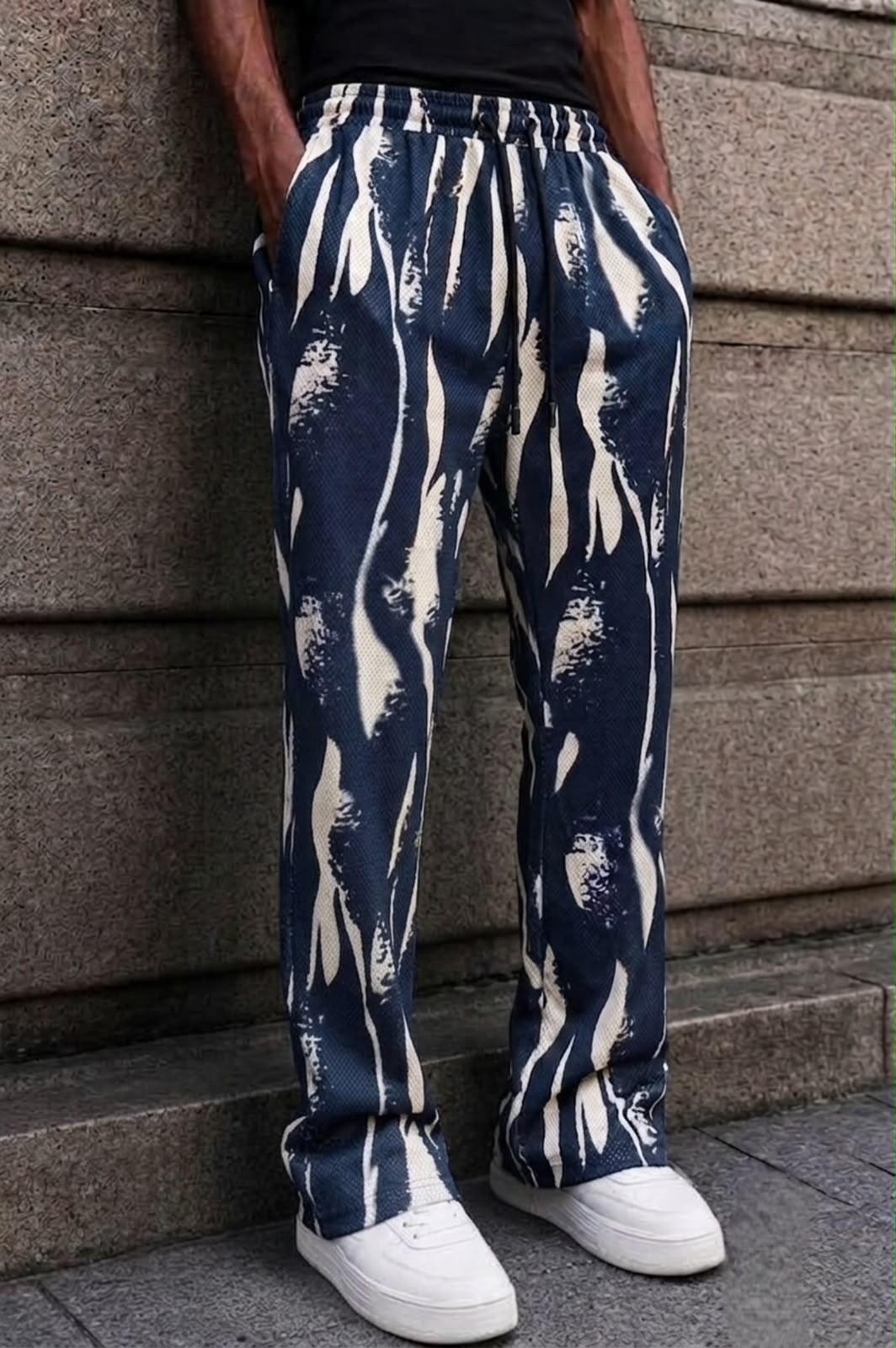 Inkstorm Abstract Printed Joggers - Navy - Under Attack