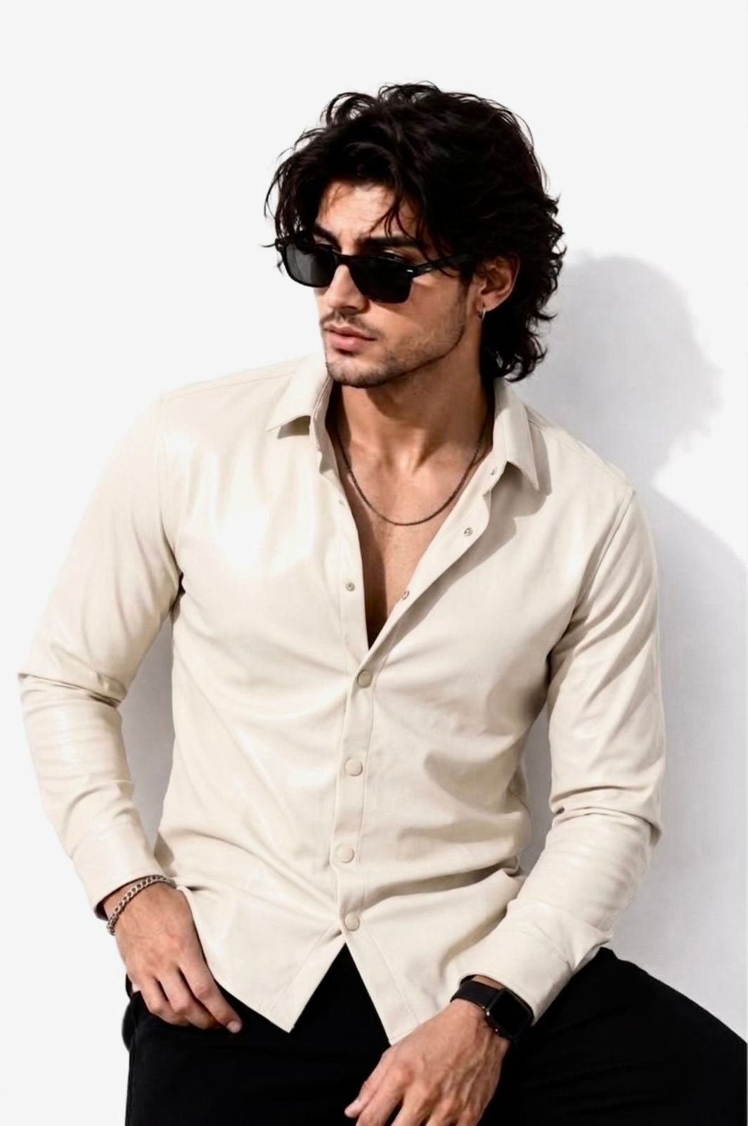 Ivory Sheen Premium Solid Shirt - White - Under Attack