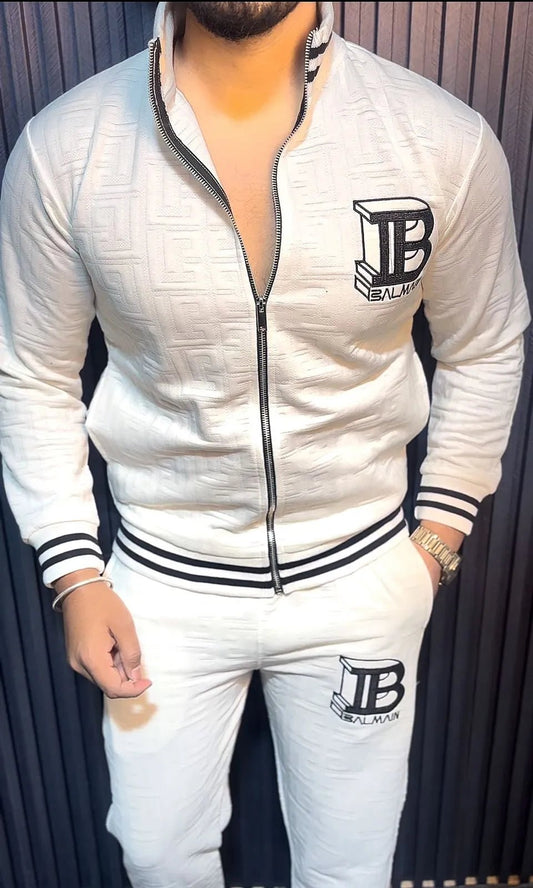 JACQUARD GAMER TRACKSUIT - WHITE - Under Attack