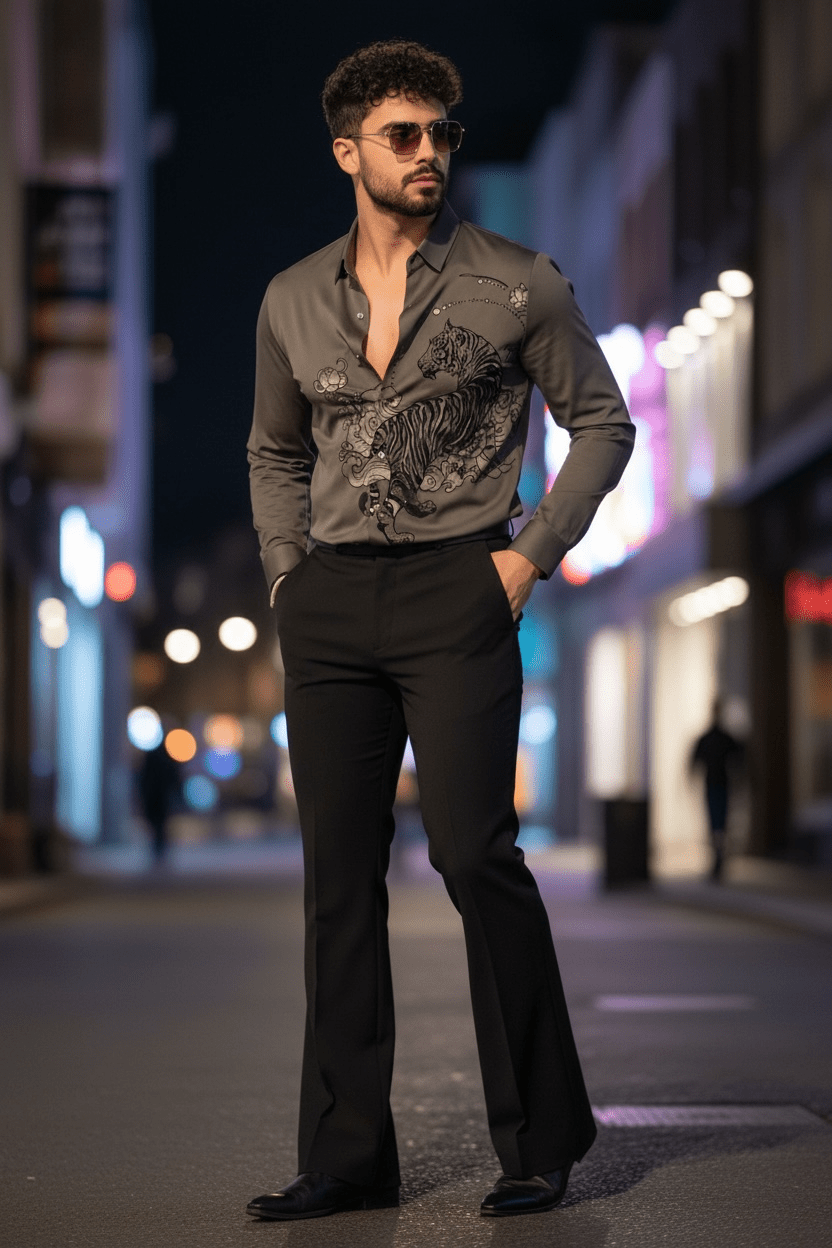 Jaguar Roar Jacquard Shirt - CAMEL - Under Attack