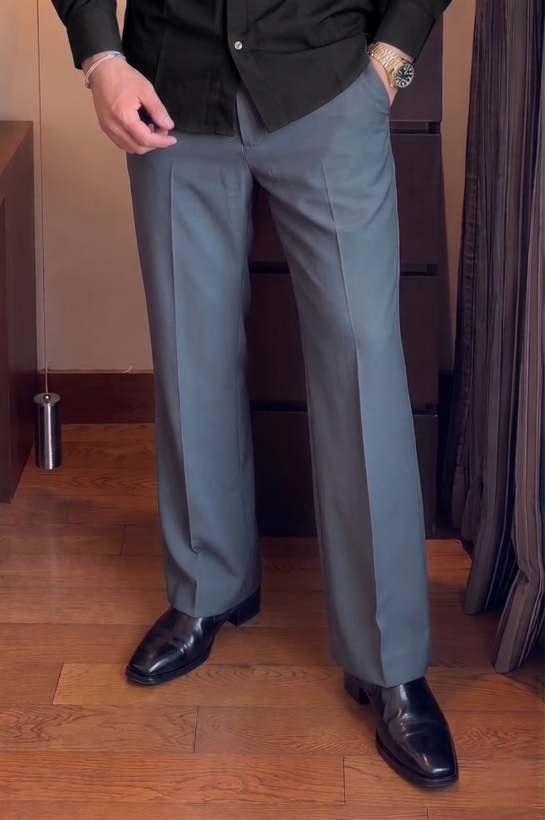 Japanese Bootcut Trouser - Dark Grey - Under Attack