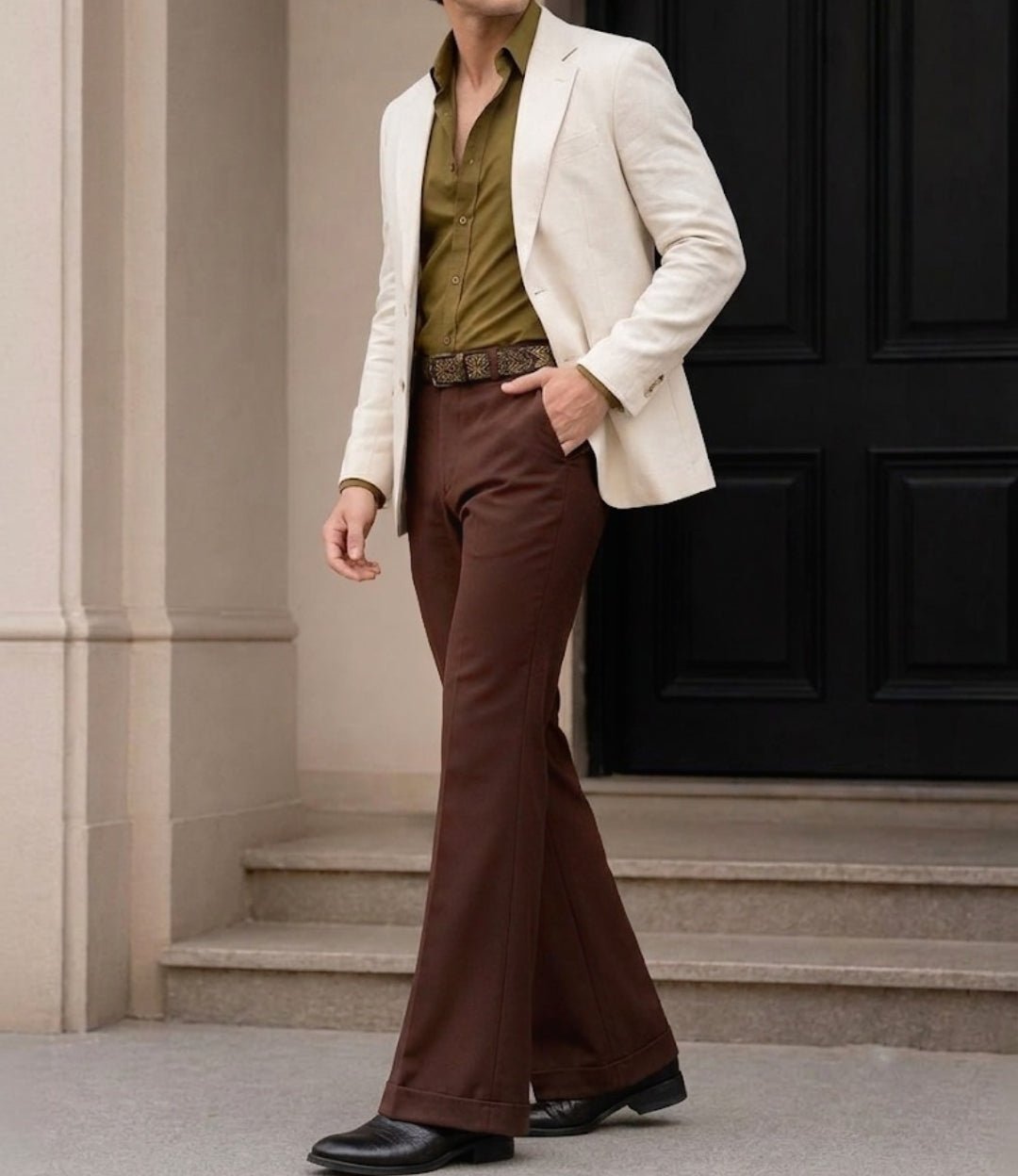 Japanese Bootcut Trouser - Dark Mocha - Under Attack