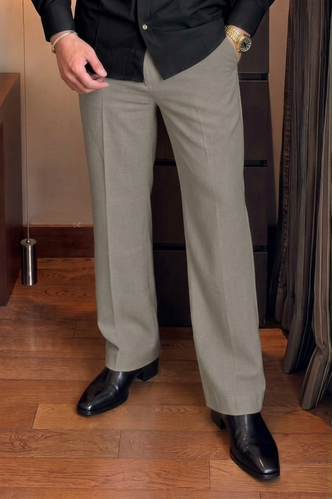 Japanese Bootcut Trouser - Taupe - Under Attack