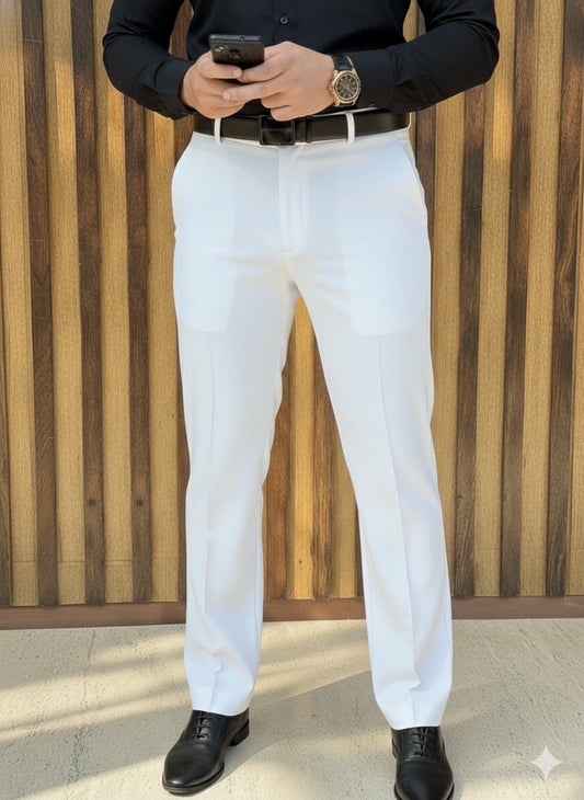 Japanese Bootcut Trouser - White - Under Attack