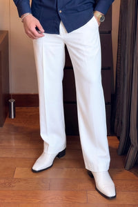Japanese Bootcut Trouser - White - Under Attack