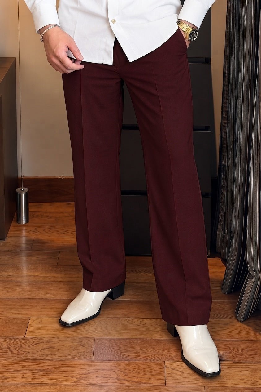 Japanese Bootcut Trouser - Wine - Under Attack