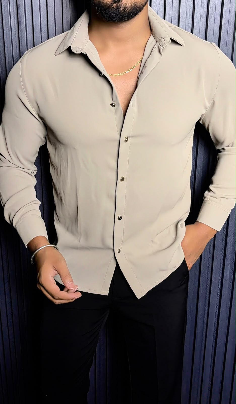Japanese Premium Solid Shirt - Cement - Under Attack