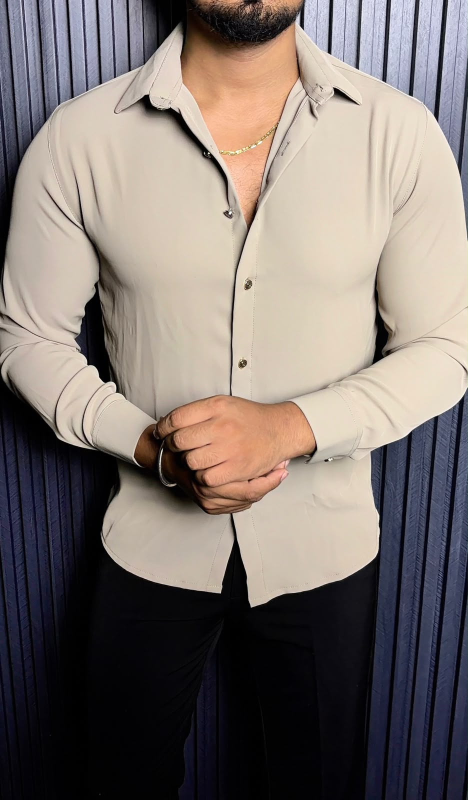 Japanese Premium Solid Shirt - Cement - Under Attack