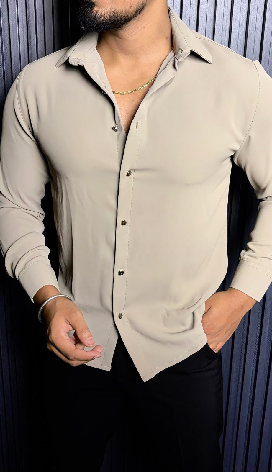 Japanese Premium Solid Shirt - Cement - Under Attack