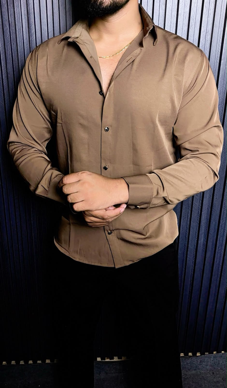Japanese Premium Solid Shirt - Choco Brown - Under Attack