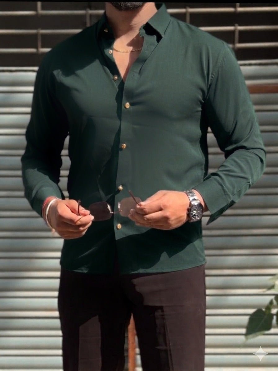 Japanese Premium Solid Shirt - Green - Under Attack