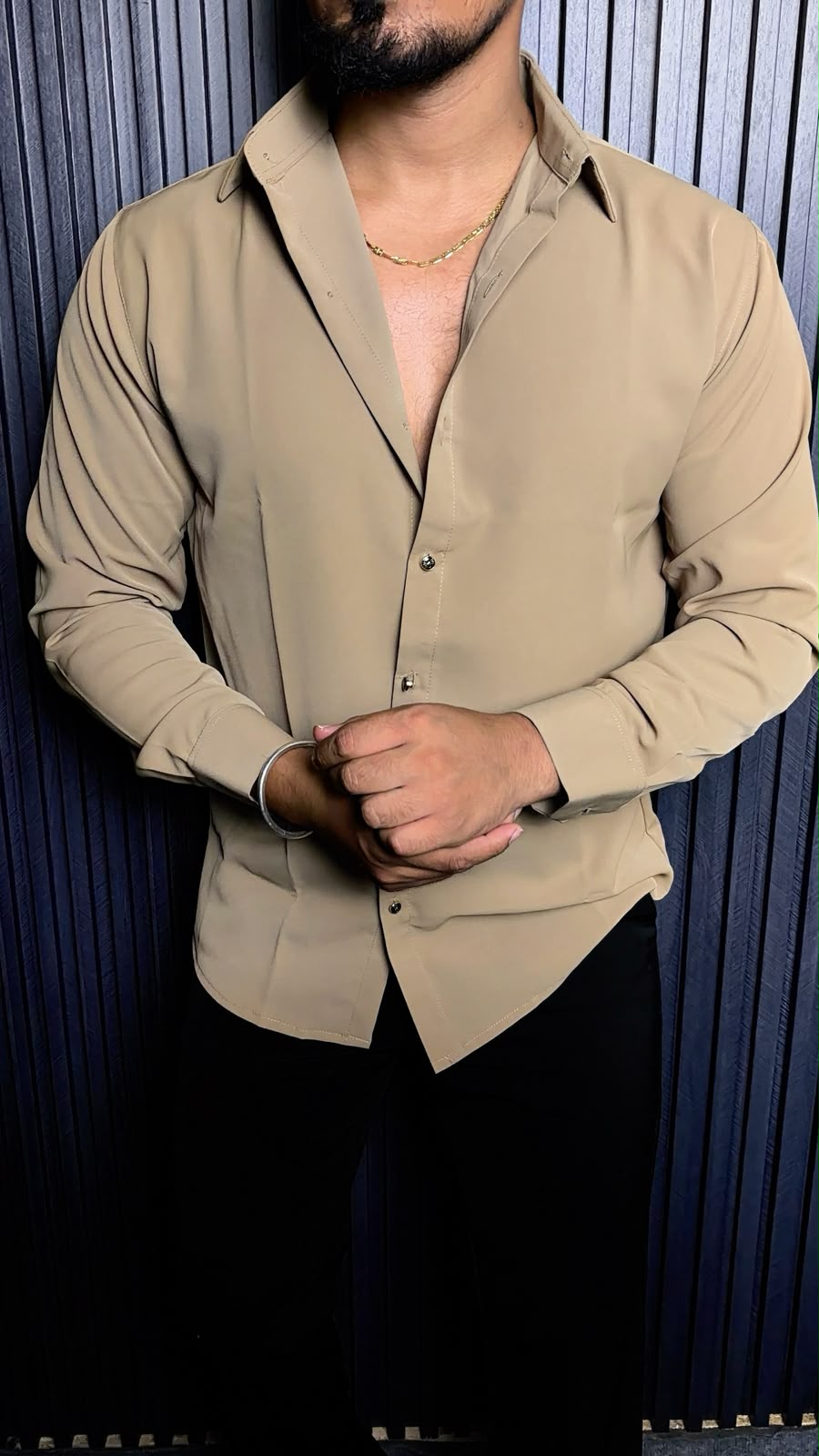 Japanese Premium Solid Shirt - Light Brown - Under Attack