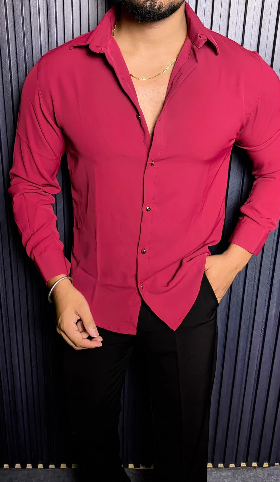 Japanese Premium Solid Shirt - Mulberry - Under Attack