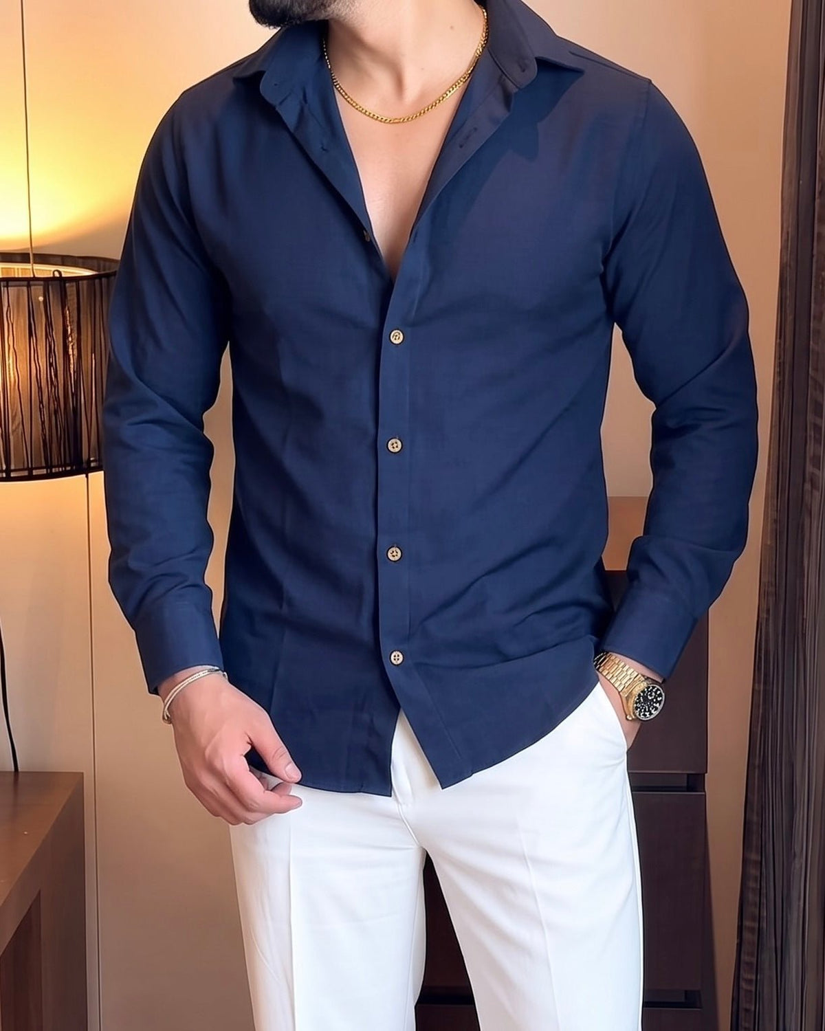 Japanese Premium Solid Shirt - Navy - Under Attack