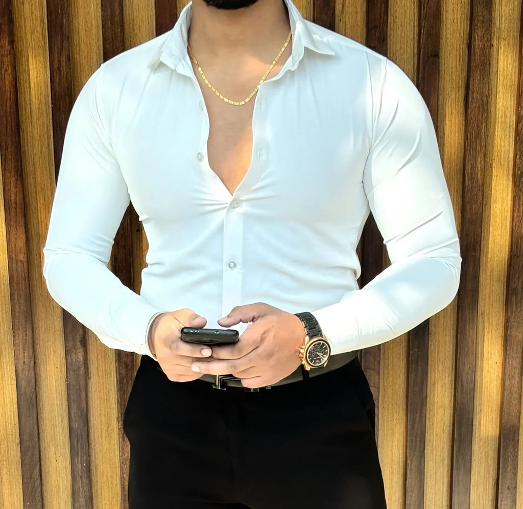 Japanese Premium Solid Shirt - White - Under Attack