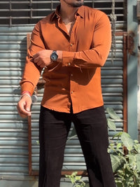 Japanese Shirt and Black Trouser Coord set - Coral