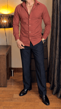 Japanese Shirt and Black Trouser Coord set - Mahroon - Under Attack
