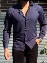 Japanese Shirt and Black Trouser Coord set - Navy