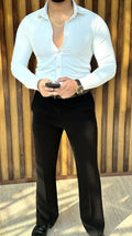 Japanese Shirt and Black Trouser Coord set - White - Under Attack