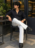 Japanese Shirt and White Trouser Coord set - BLACK - Under Attack