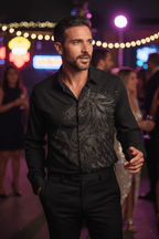 Knight Rider Jacquard Shirt - BLACK - Under Attack
