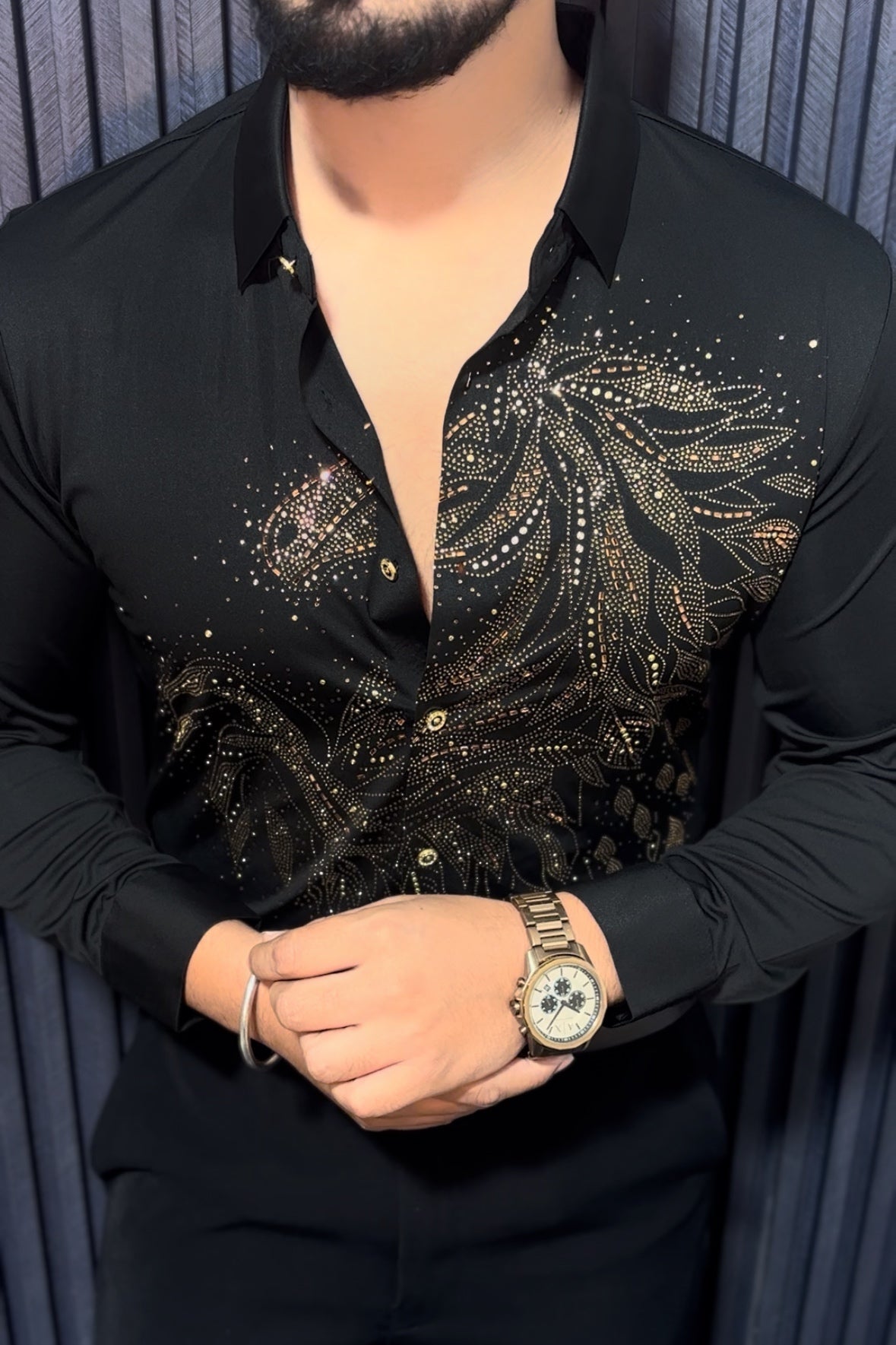 Knight Rider Jacquard Shirt - BLACK - Under Attack