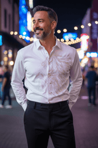Knight Rider Jacquard Shirt - WHITE - Under Attack