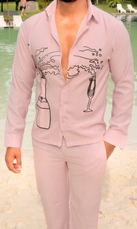 Koh Samui Linen Textured Coord set - PINK