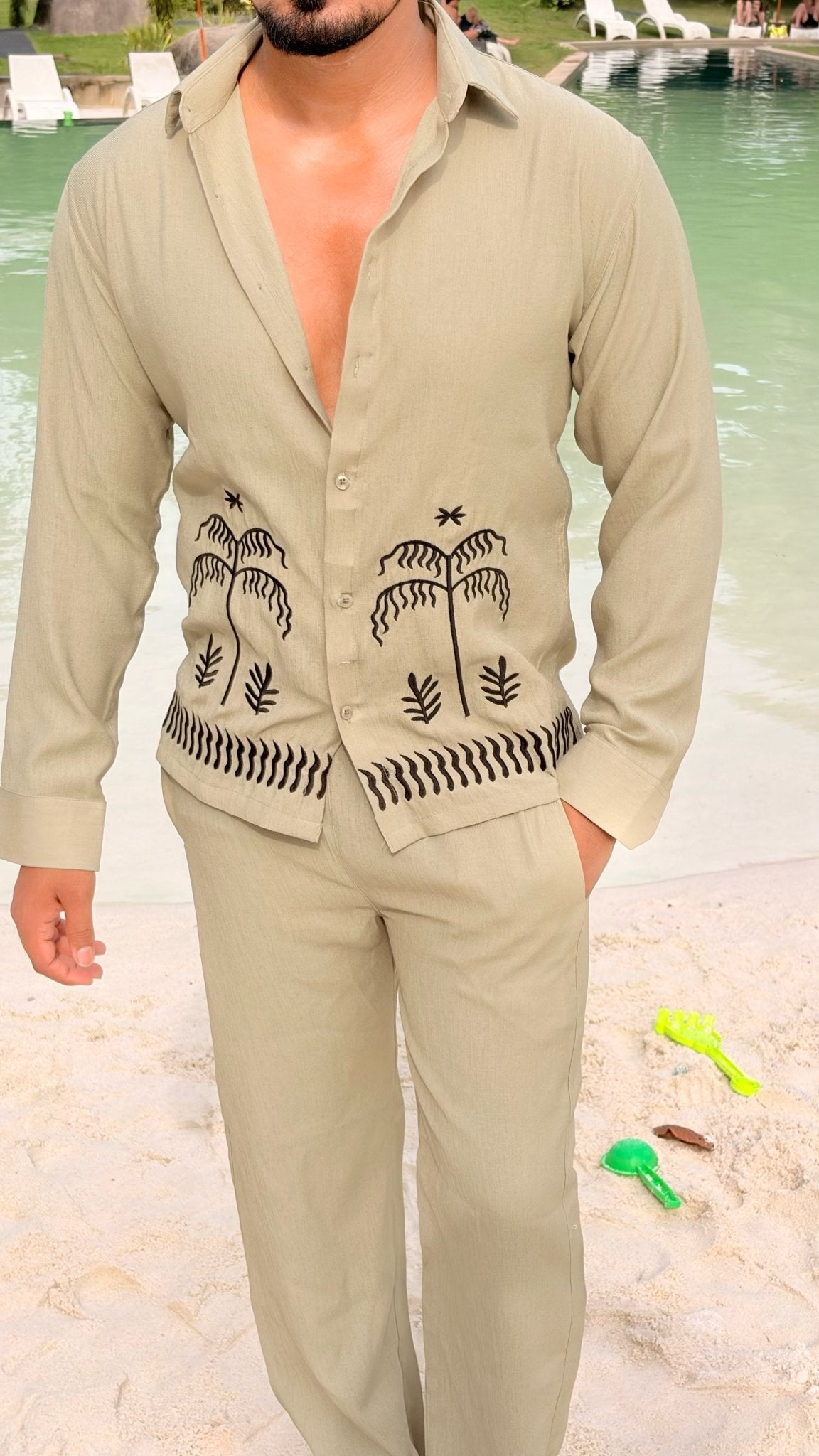 Krabi Linen Textured Coord set - PISTA - Under Attack