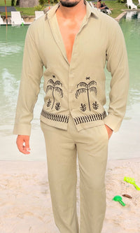 Krabi Linen Textured Coord set - PISTA
