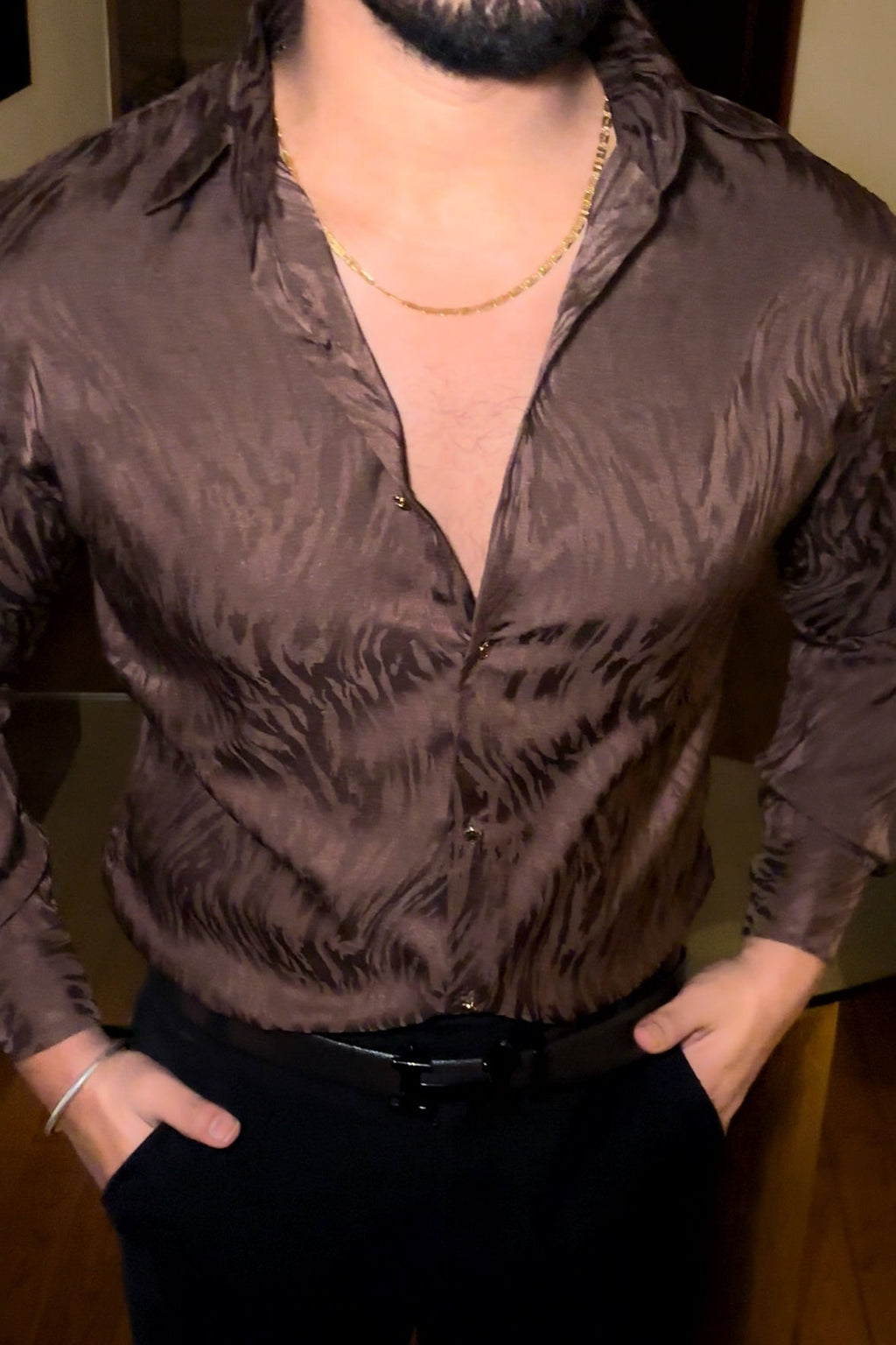 Leopard Japanese Shirt - BROWN - Under Attack