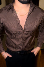 Leopard Japanese Shirt - BROWN - Under Attack
