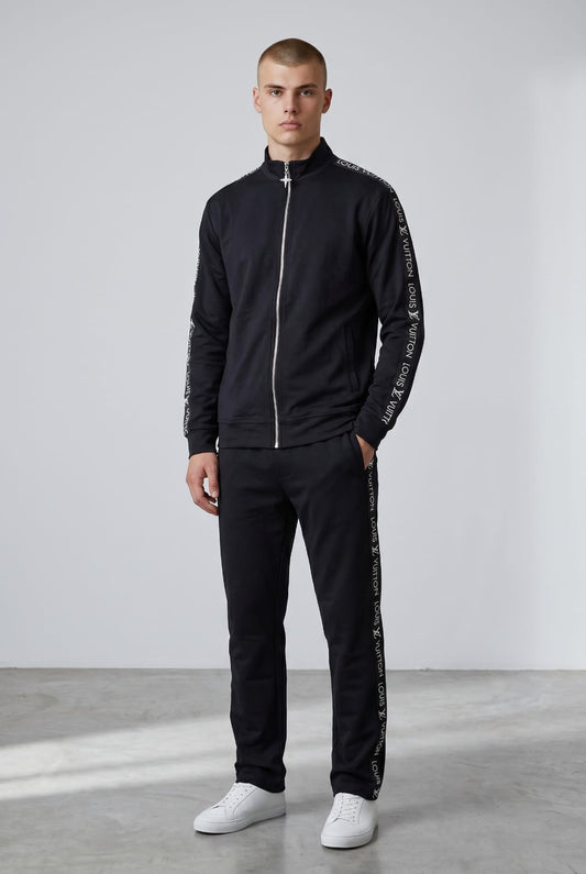 loui vuitto side patti tracksuit - black - Under Attack