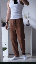 Mocha Pleated Straight Trouser - Under Attack